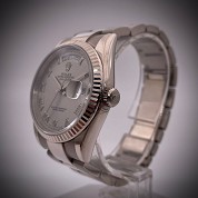 rolex modern day date president full white gold dial ref 118239 only box 4