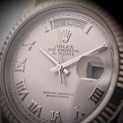 rolex modern day date president full white gold dial ref 118239 only box 6