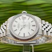 rolex vintage 1969 datejust ref 1601 3 steel 36mm cal 1570 jubile gorgeous silver dial 5