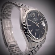 rolex vintage 1972 datejust ref 1601 steel cal 1570 jubilee gorgeous black dial 5