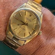 rolex vintage 1986 oyster perpetual ref 1005 gold cal 1560 1