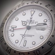 rolex vintage 1993 explorer ii  ref 16570 white dial chicchi di mais with original rolex paper cal 3
