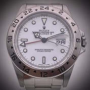 rolex vintage 1993 explorer ii  ref 16570 white dial chicchi di mais with original rolex paper cal 4