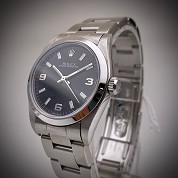 rolex vintage lady o p 2003 diam 31 mm ref 77080 explorer  black dial ref 77080 serial f 2