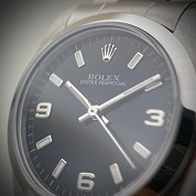 rolex vintage lady o p 2003 diam 31 mm ref 77080 explorer  black dial ref 77080 serial f 3