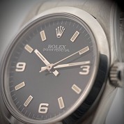 rolex vintage n serie 1992 lady mid size 31 mm black dial ref 67480 with punched paper serie n 4