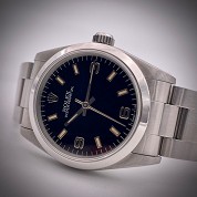 rolex vintage n serie 1992 lady mid size 31 mm black dial ref 67480 with punched paper serie n 5