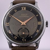 tissot vintage 1942 calatrava roman numerals bicolor dial caliber 27  ref 1189999 4