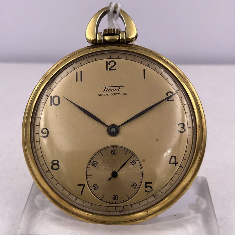 TISSOT vintage 1948 pocket watch CAL charles tissot 38.2 gold plated