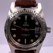 titus vintage calypsomatic 3377 diver incredible dial automatique 5