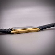 universal geneve vintage 1974 jumbo rectangular gold 18 kts gogeous blue dial 5