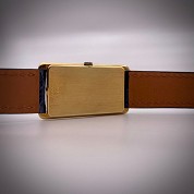 universal geneve vintage 1974 jumbo rectangular gold 18 kts gogeous blue dial 6