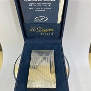 vintage dupont 1979 classic silver big size pocket gas lighter briquet de poche in box with papers 1