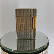 vintage dupont classic silver and gold plated gas lighter briquet de poche rare 4