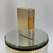 vintage dupont classic silver and gold plated gas lighter briquet de poche rare 5