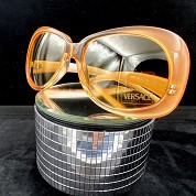 vintage versace 1980s 1990s sunglasses nos new old stock never worn mod 739 coloris 359 orange 2