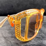 vintage versace 1980s 1990s sunglasses nos new old stock never wron mod 384 s coloris 741 orange 3
