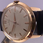 zenith vintage 1950s meca pink gold 18ct cal 106 50 6 alpha hands 2