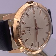 zenith vintage 1950s meca pink gold 18ct cal 106 50 6 alpha hands 4