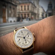 zenith vintage chronograph ref 12427 diam 35mm y gold 18ct 1